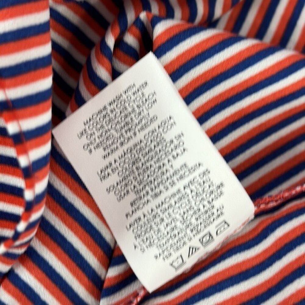 CAbi 5335 Blouse Top Shirt‎ Womens Medium Franklin Red Blue Vertical Stripe - Picture 9 of 13